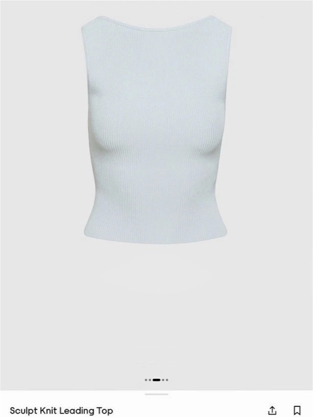 Aritzia Sculpt Knit Tank Top in Blue Size Medium Like New